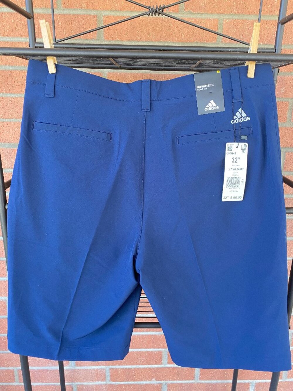 Adidas Men's Navy and Blue Shorts